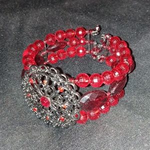 Red Beaded Bracelet